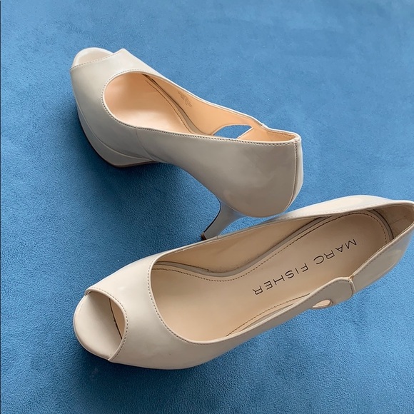 Marc Fisher Shoes - Marc Fisher Beige High Heel Open Toe Shoes